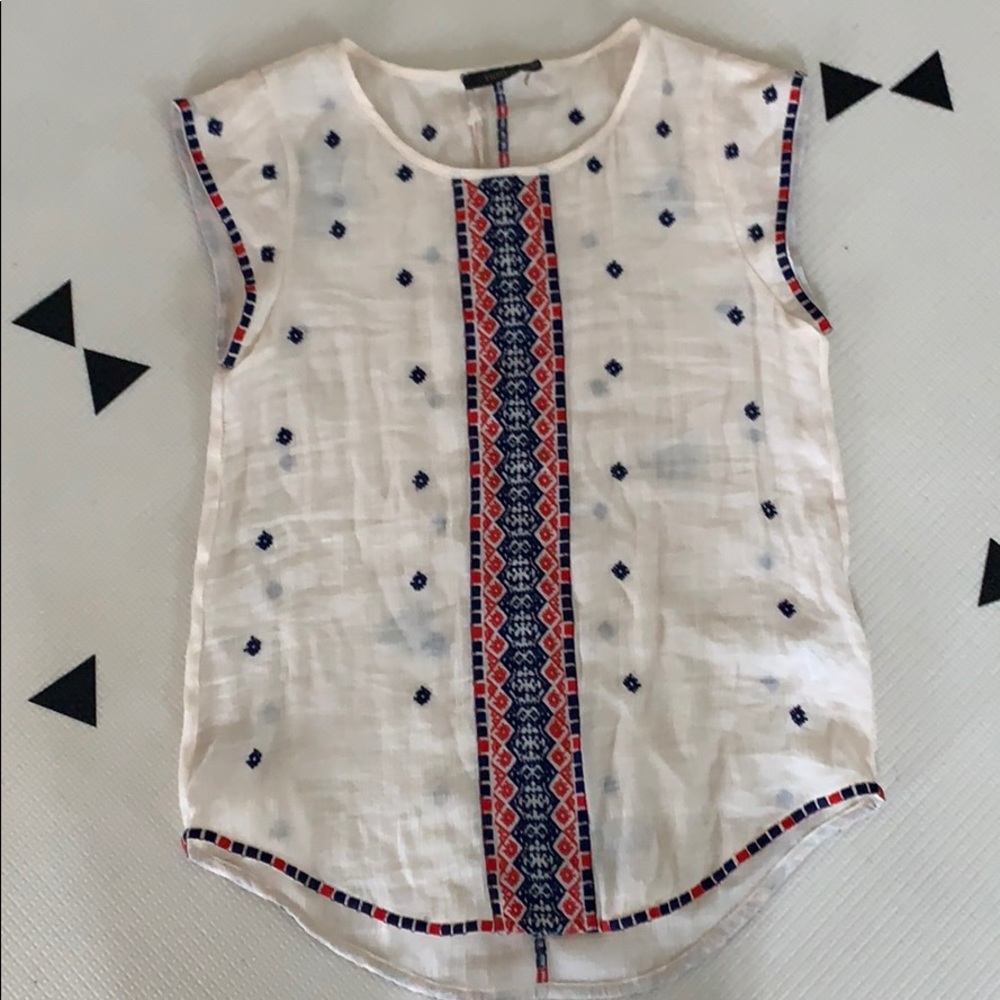 THML embroidered boho top XS